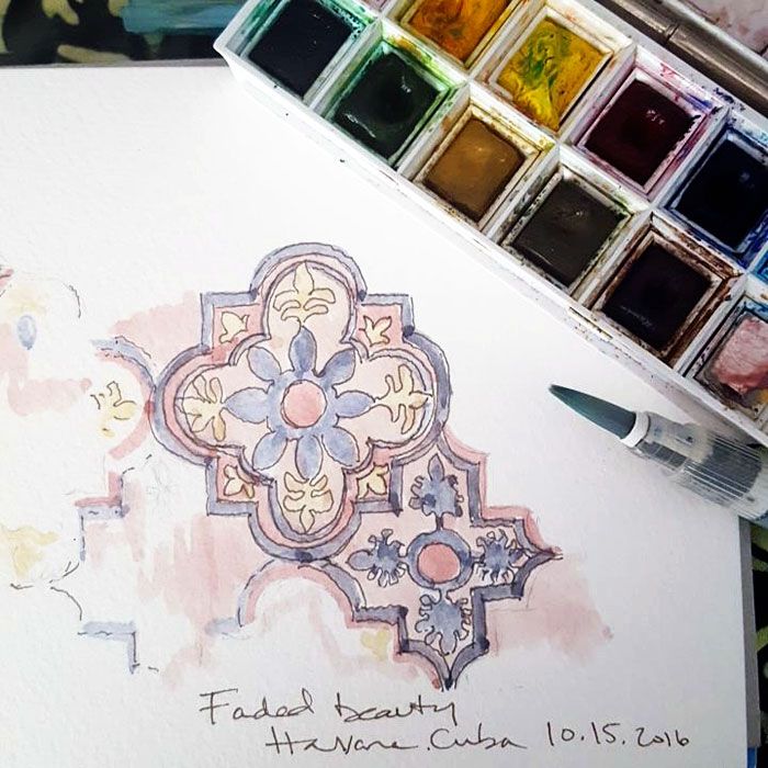 700x700 Watercolor Travel Journal