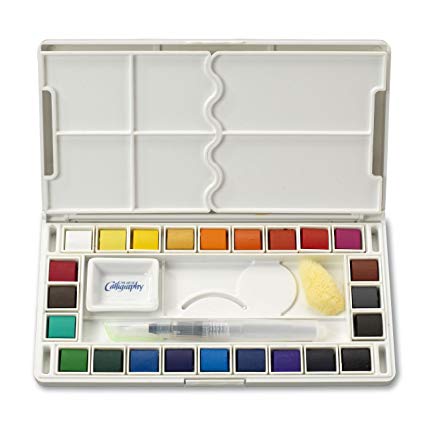 425x425 Jerry Q Art 24 Assorted Water Colors Travel Pocket Set