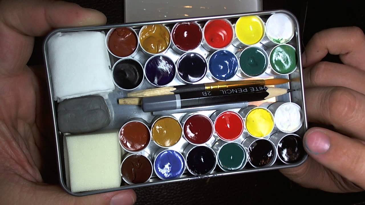 1280x720 Diy Watercolor Travel Set + Gouache