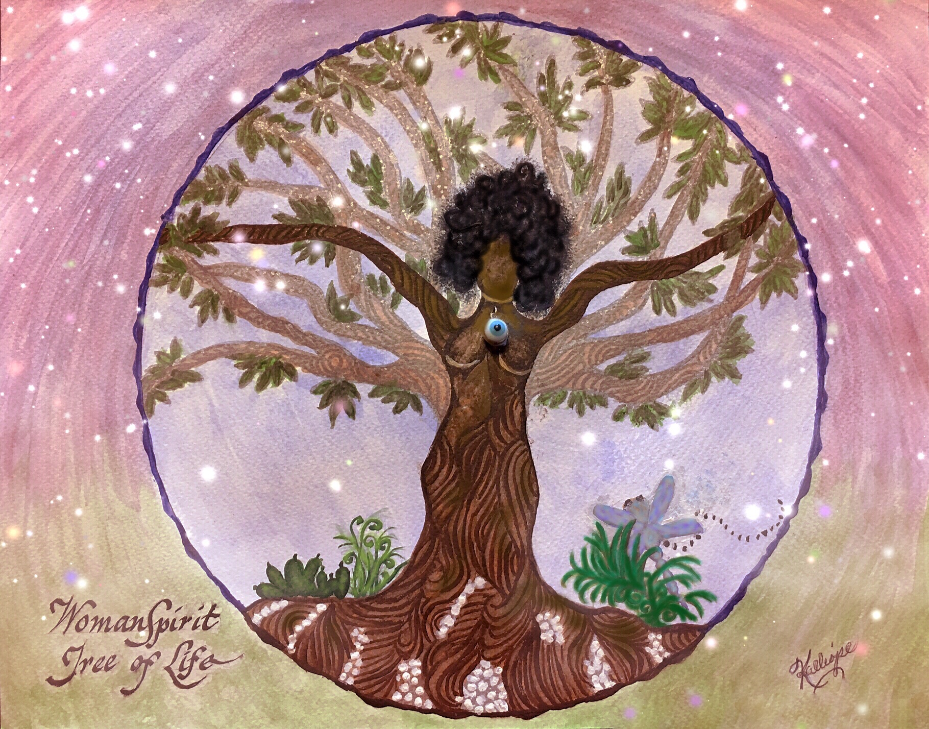 1820x1428 Womanspirit Tree Of Life Watercolor Art God Of The Sparrow