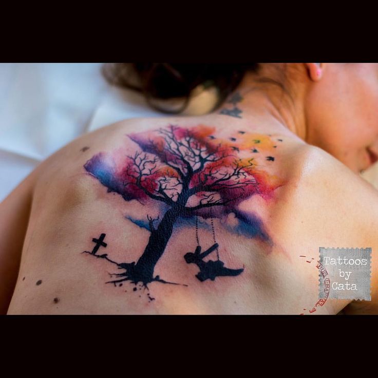 736x736 Collection Of Watercolor Birds And Tree Tattoos