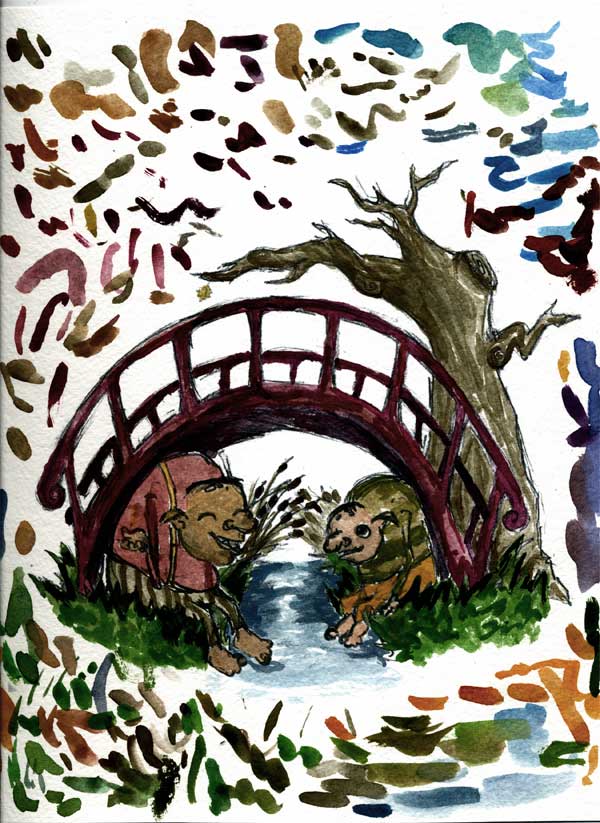 600x823 The Minted Mouse Trolls Under The Bridge In Watercolor