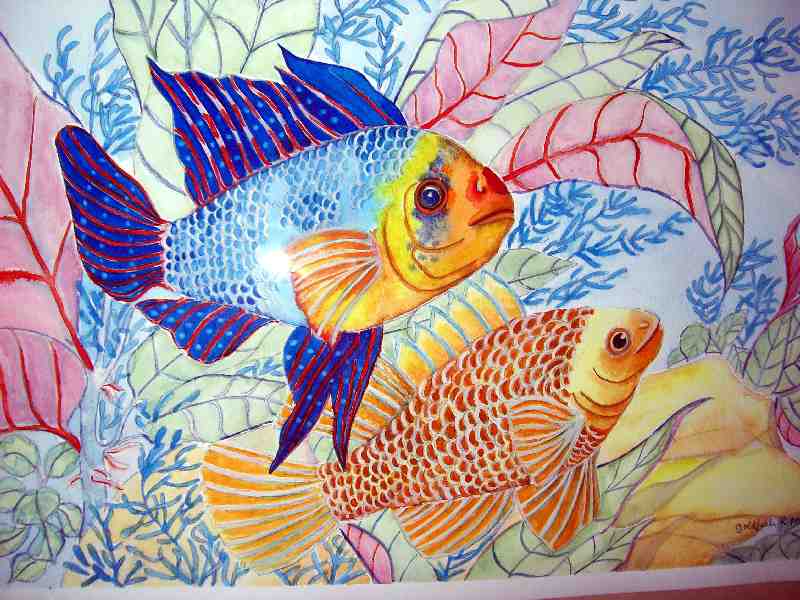 800x600 Tropical Fish Meet Watercolor Painting Rebecca Milne Foundmyself