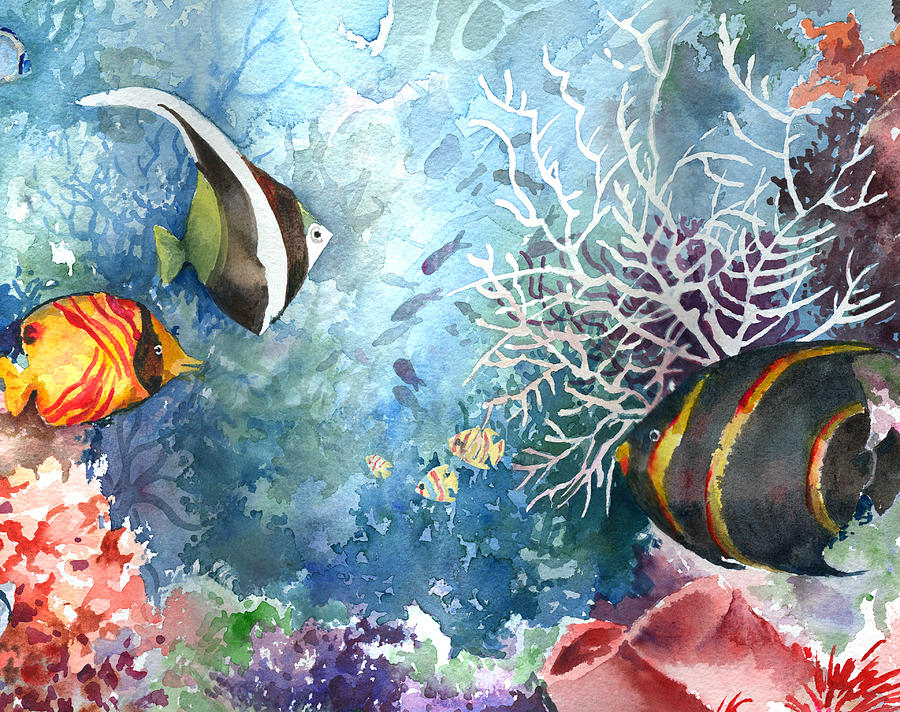 900x712 Underwater Tropical Fish Painting By Beth Kantor