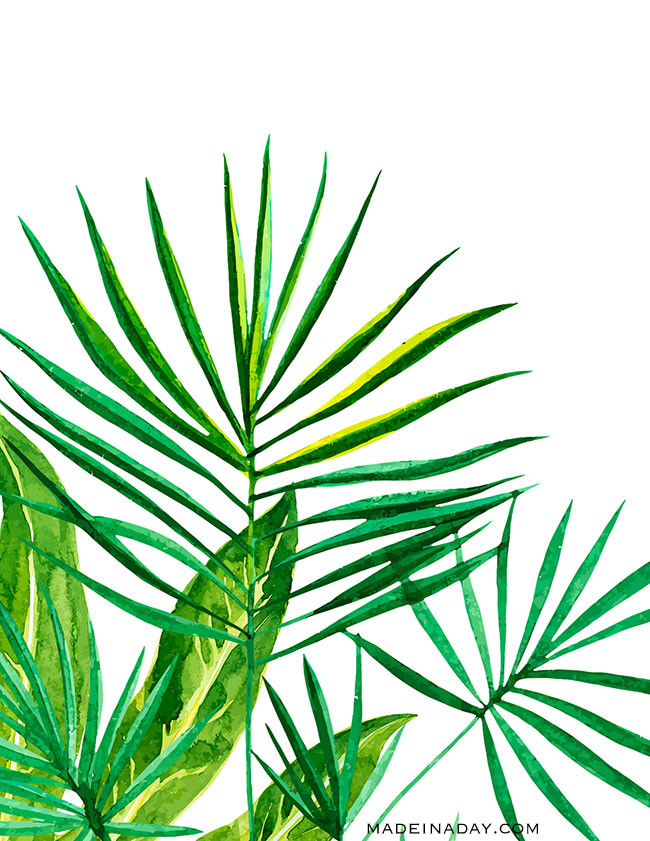 650x841 Tropical Palm Watercolor Wall Art Printables Made In A Day