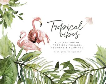 340x270 Tropical Watercolor Etsy