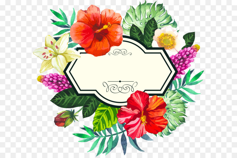 900x600 Flower Picture Frame Clip Art