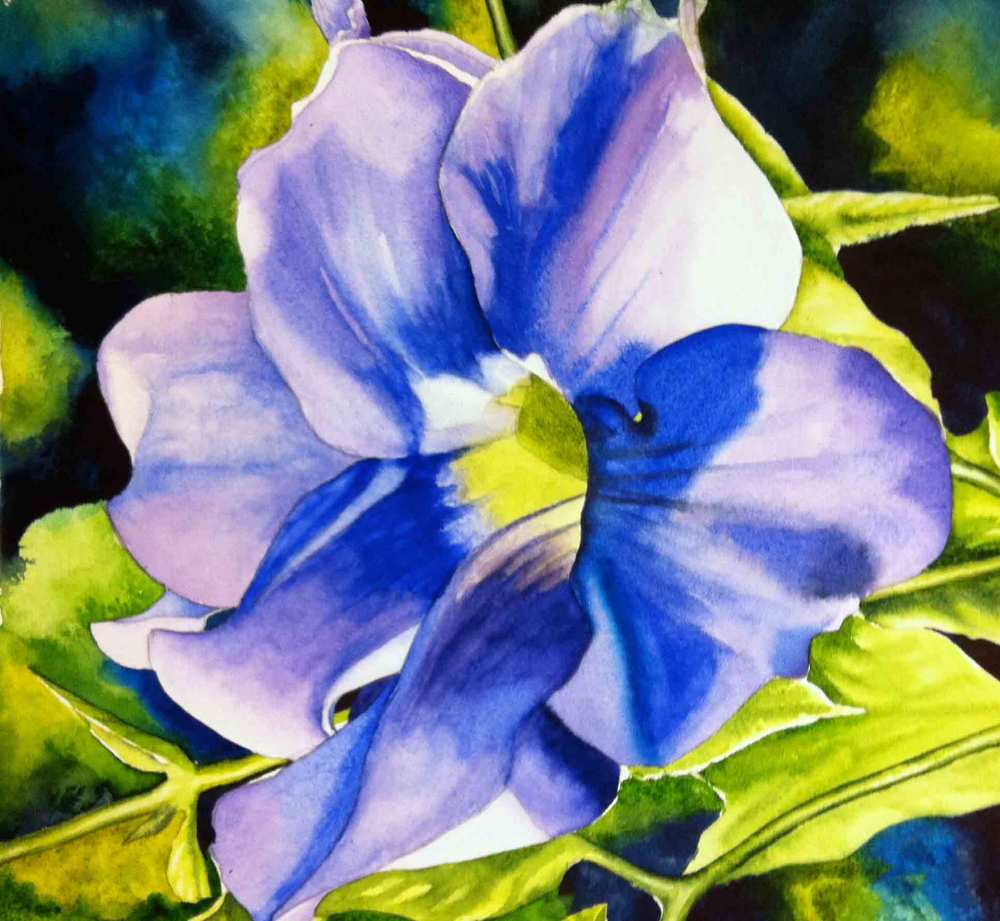 1000x921 Painting Tropical Flowers In Watercolor Class Two Dog Tired Studio