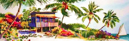 447x145 Carol Garvin Tropical Watercolors Fine Art Paintings