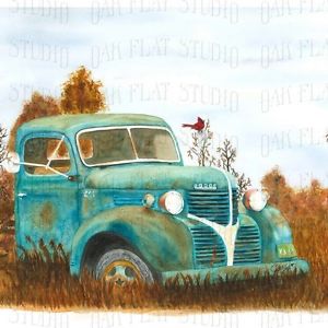 300x300 Old Dodge Truck ( Watercolor Painting) (Print) Ebay