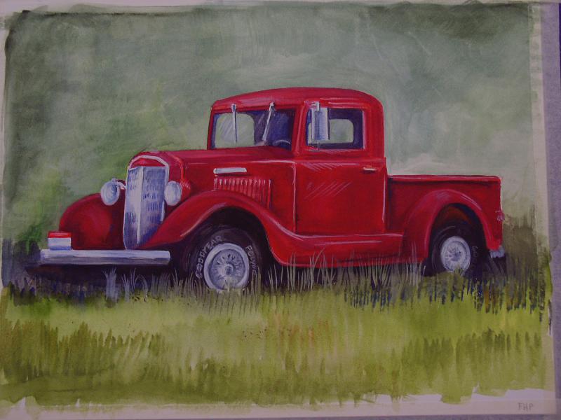 800x600 Olde Red Truck (W.i.p.)