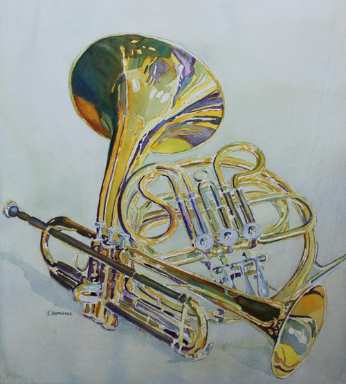 500x555 Trumpet Art In The Making By Jenny Armitage