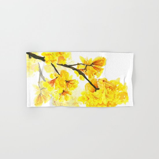 550x550 Yellow Trumpet Trees Watercolor Yellow Roble Flowers Yellow