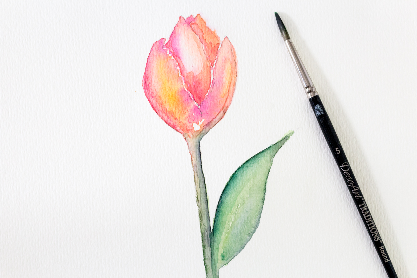 1350x900 How To Paint A Watercolor Tulip