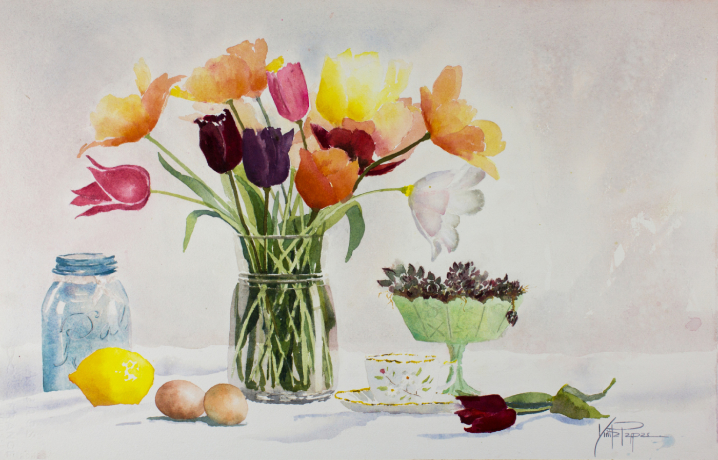 1400x897 Tulip Bouquet Still Life