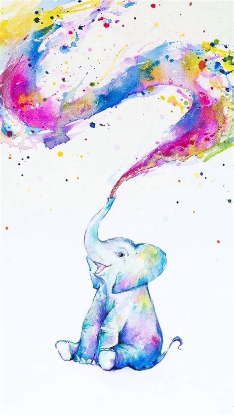 474x841 Elephant Watercolor Tumblr Background