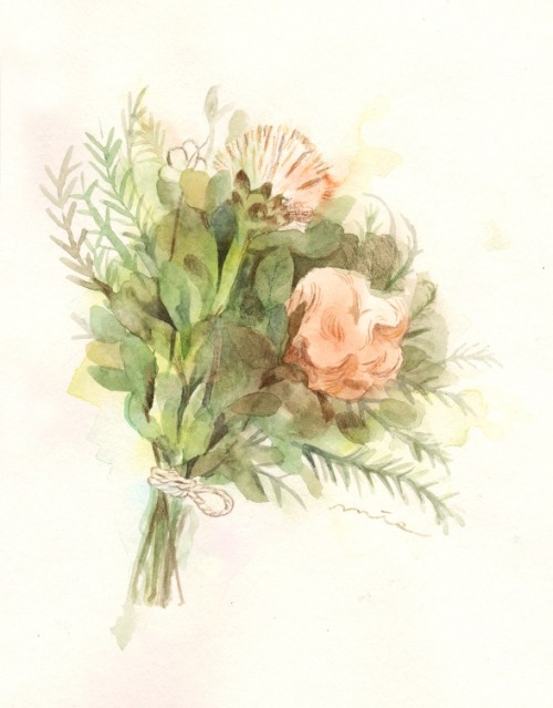 500x639 Watercolor Bouquets Tumblr