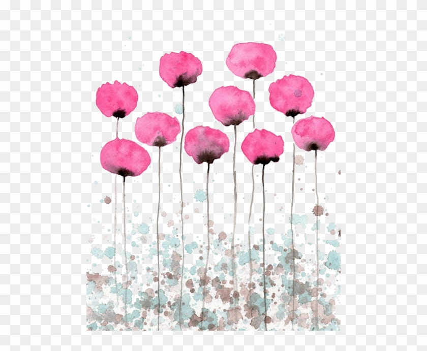 840x691 Flutter Pink Flowers Giclee Print Of An Original Watercolor