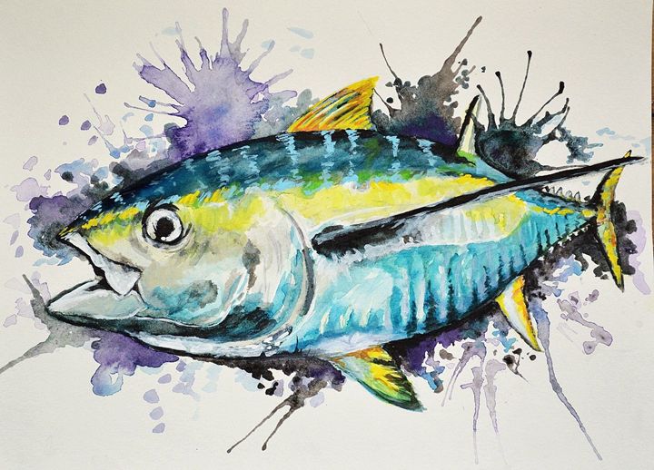 720x518 Tuna Watercolor