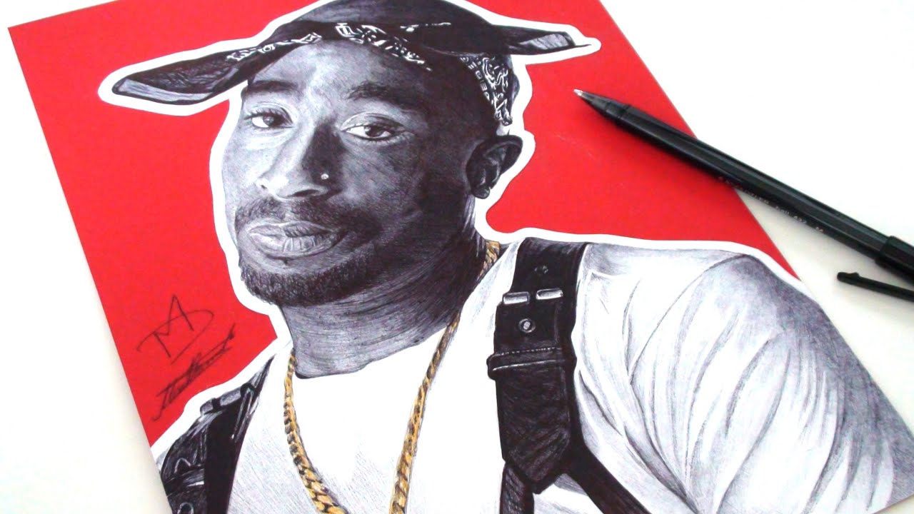 1280x720 Tupac Shakur (2 Pac) Drawing Rapper