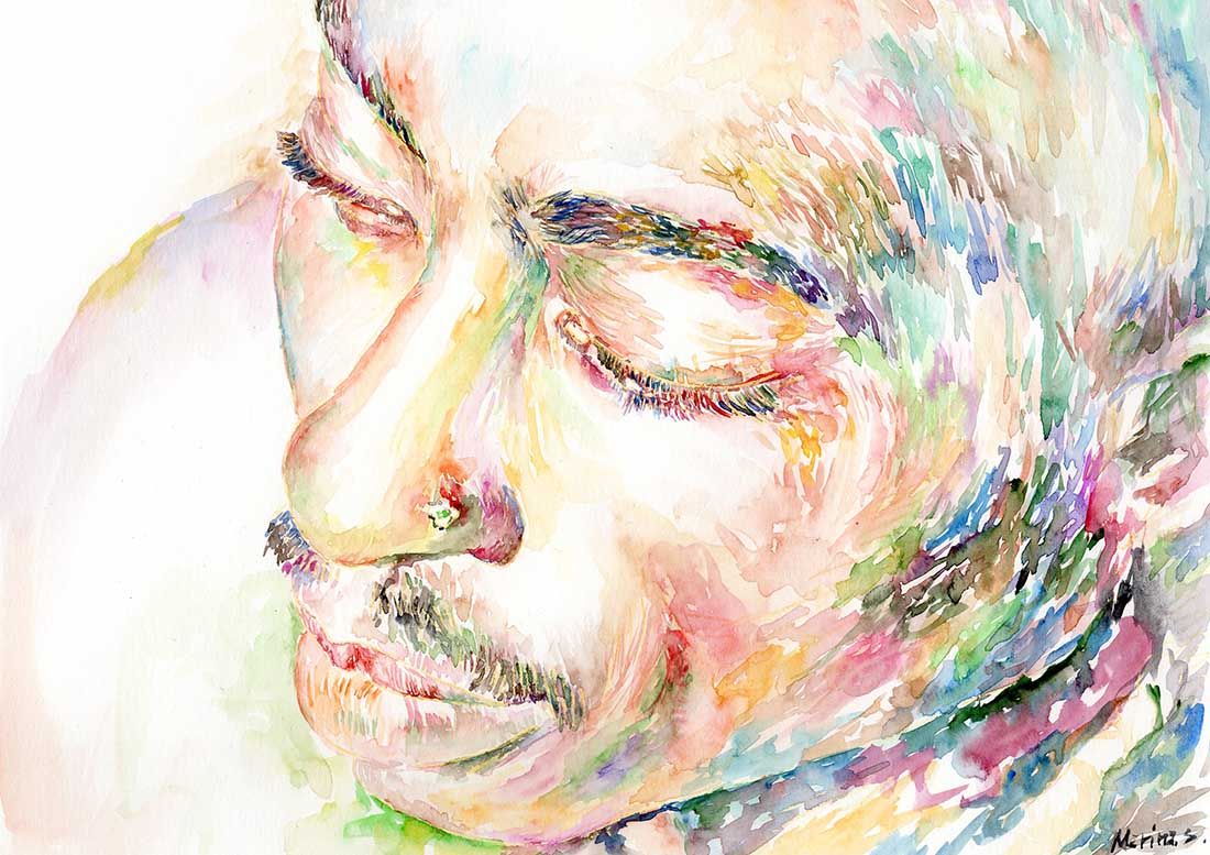 1100x777 Tupac Shakur Print From My Original Watercolor Painting! Tupak