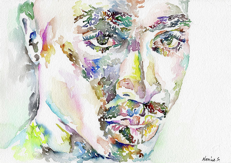 900x635 Tupac Shakur Watercolor Painting By Marina Sotiriou