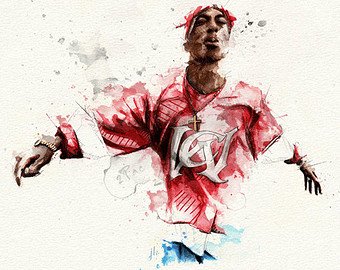 340x270 Tupac Watercolor Etsy