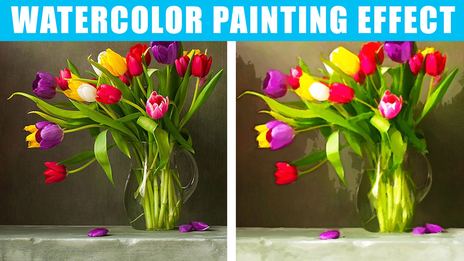 1920x1080 How To Convert Photos To Watercolor Painting In Photoshop Cs6, Cc