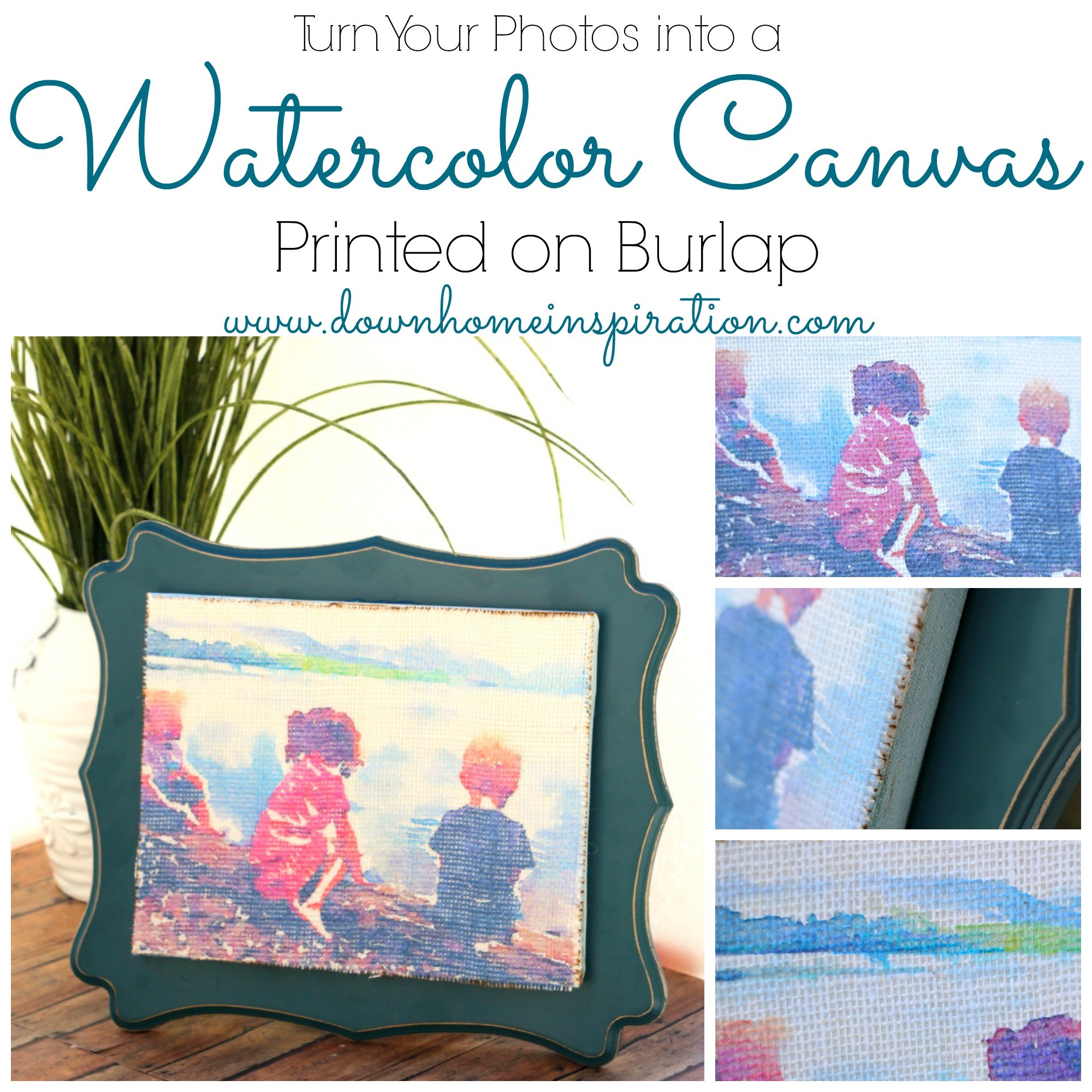 2000x2000 Turn Your Photos Into A Watercolor Canvas Printed On Burlap