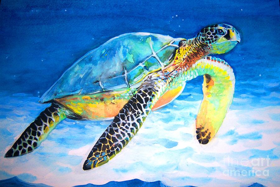 900x600 Loggerhead Sea Turtle Painting By Ken Huber