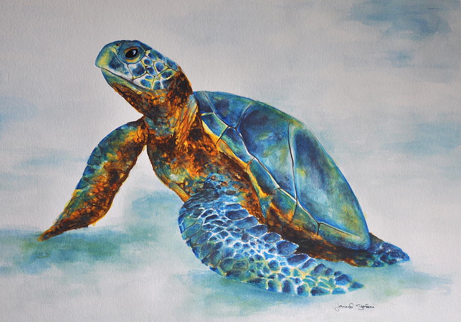 900x629 Sea Turtle Painting By Jennifer Stefani