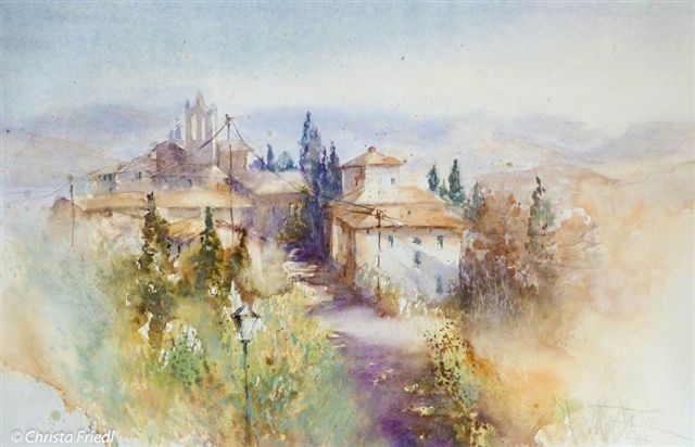 640x412 Watercolor Painting In Chianti Villa Le Barone Magazine