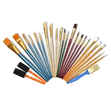 355x355 Artina 25 Piece Art Bristle Brush Set Various Brush Types Amp Sizes