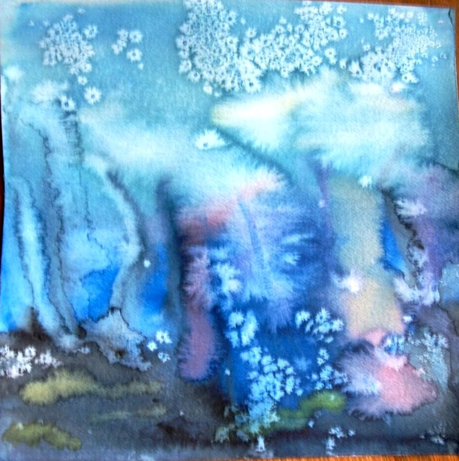 934x937 Under The Sea Abstract Watercolor On 140lb Paper