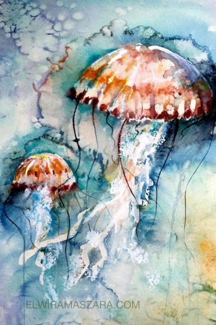 432x650 Under The Sea Elwira Maszara A Watercolor Artist