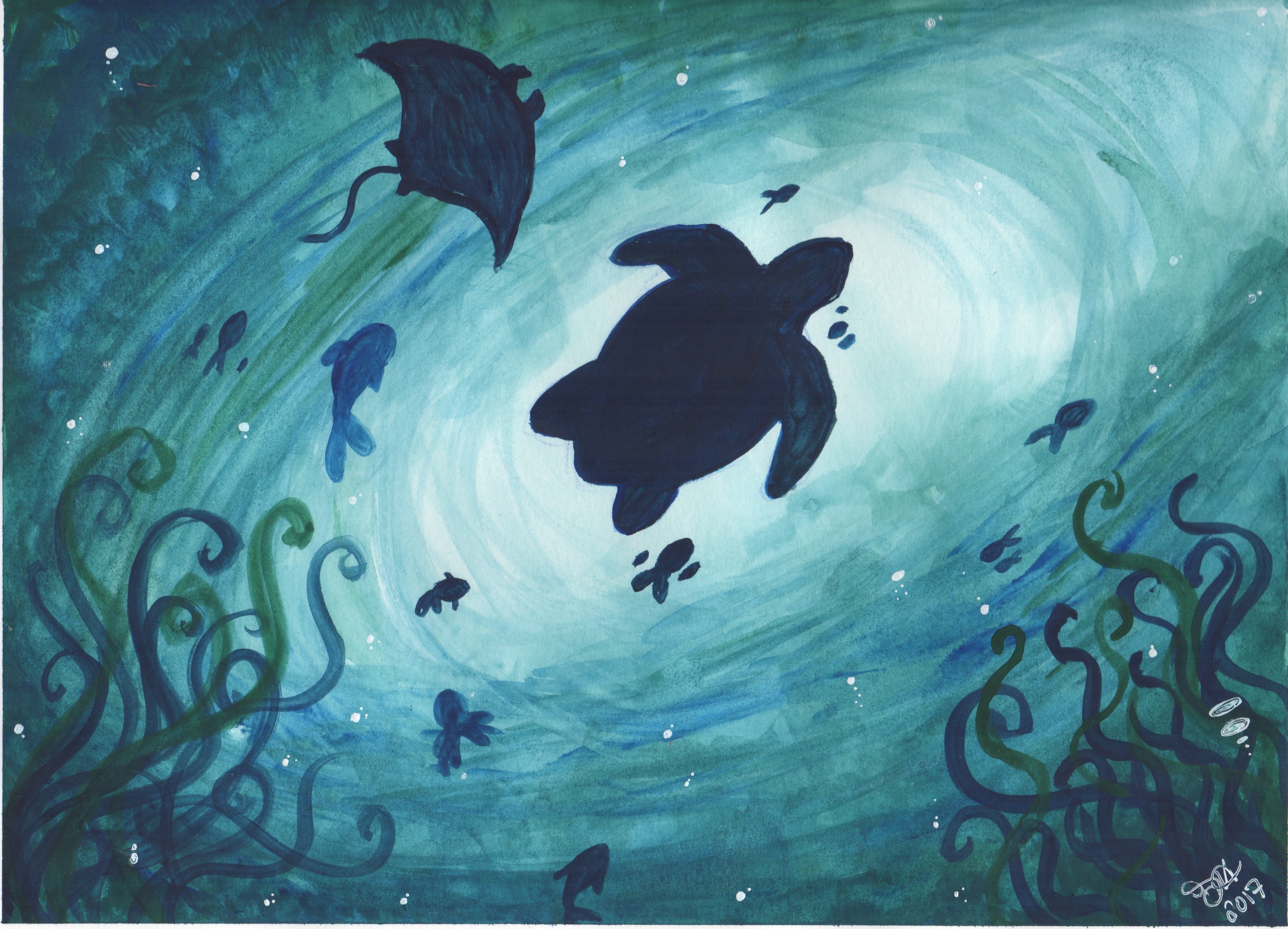 3378x2438 Under The Sea Watercolor Original On Storenvy