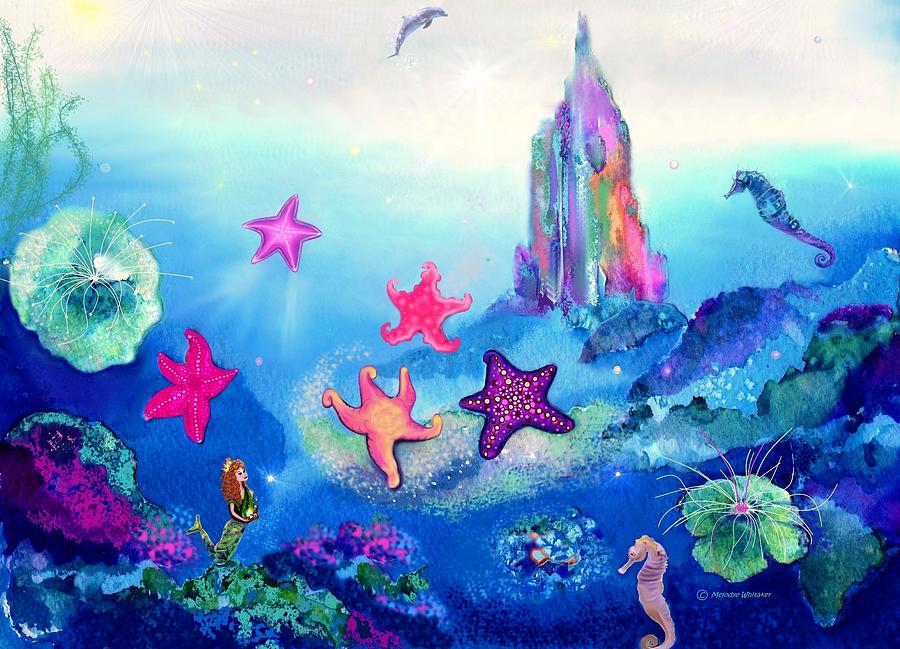 900x649 Starfish Play Painting By Melodye Whitaker