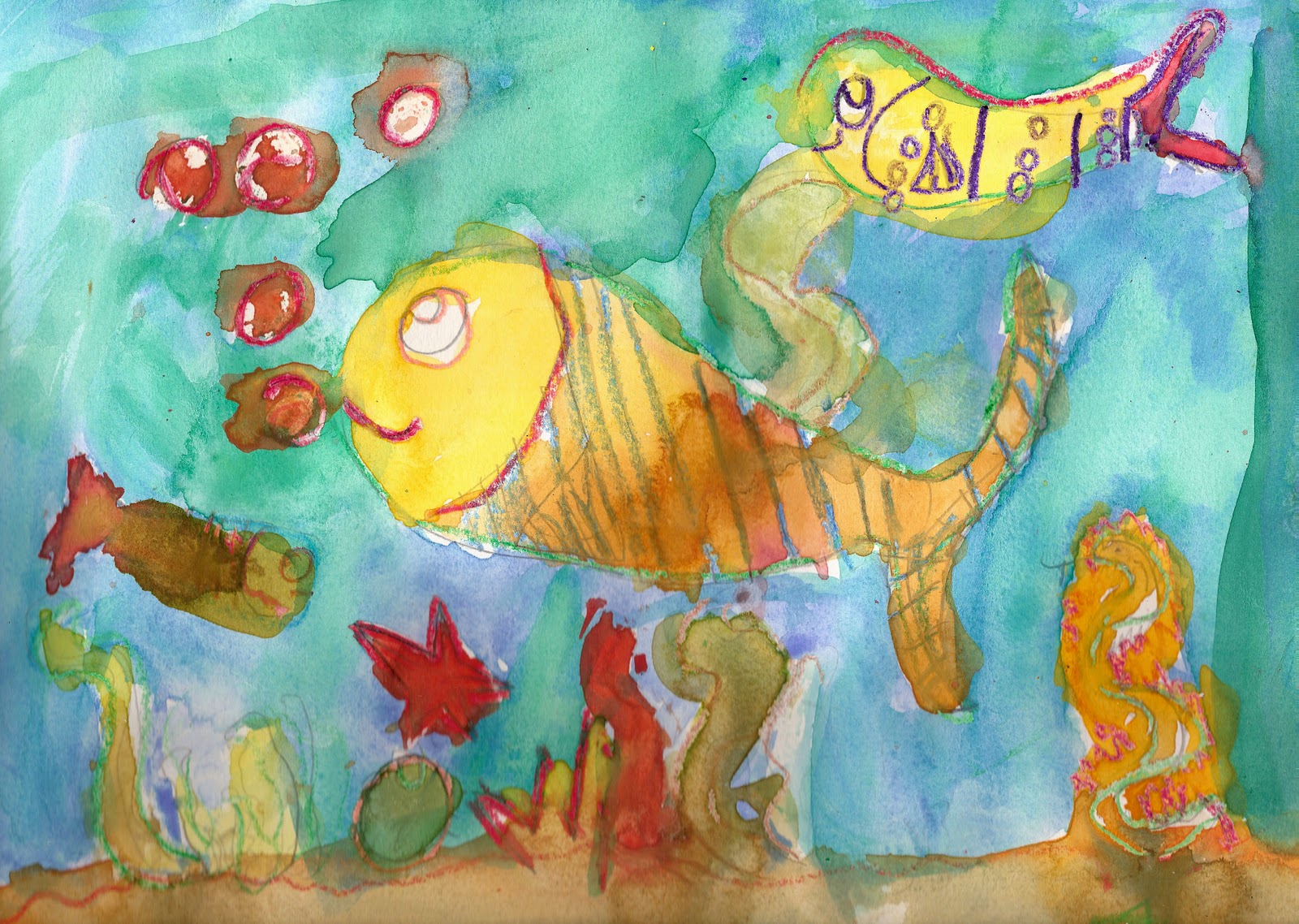 1600x1138 The Elemental Art Room More Underwater Scenes Watercolor Resist