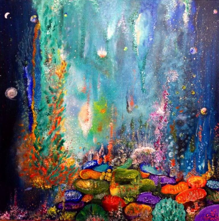 770x777 Underwater Universe Painting By Dalalism By Dalal Farah Baird