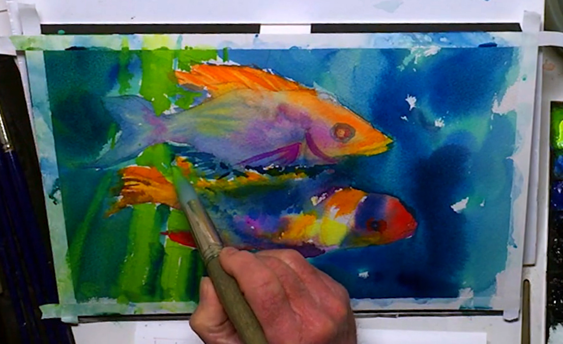 1107x678 Wet In Wet Watercolor Technique Master The Basics Amp Paint Exotic Fish