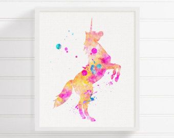 340x270 Pegasus Art Print, Watercolor Pegasus, Pegasus Painting, Nursery