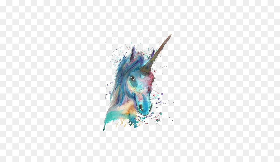 900x520 Unicorn Watercolor Painting Canvas