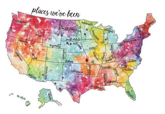 640x442 Watercolor Scratch Off Map