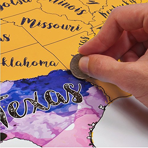 500x500 Scratch Off Usa Map Travel Watercolor By Mcscout Maps Mark Your