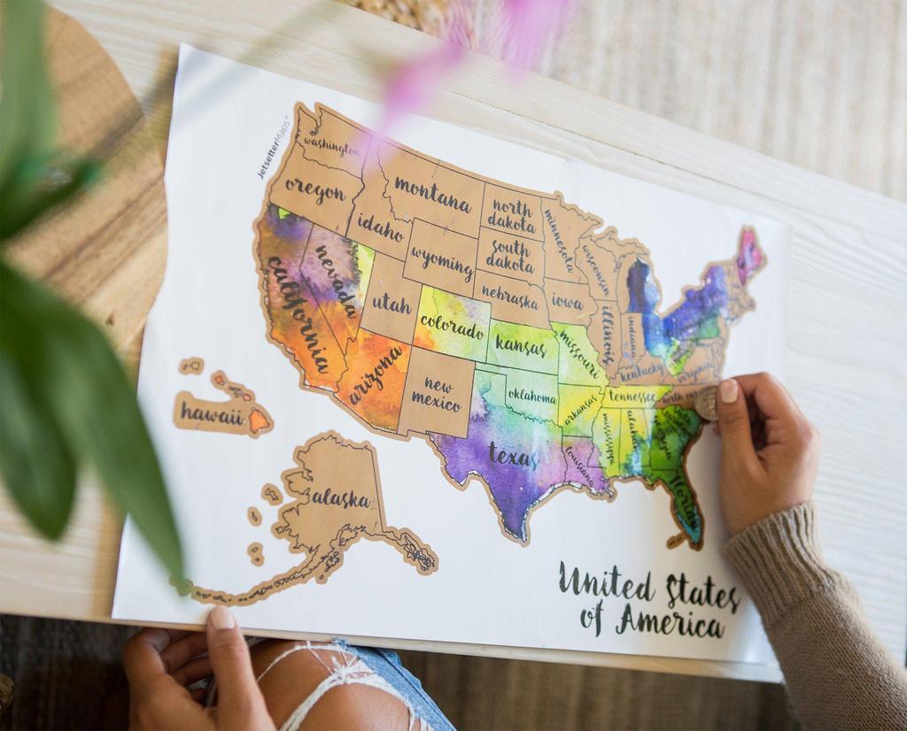 1024x826 Unique United States Of America Watercolor Scratch Your Travels