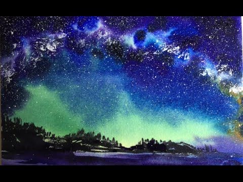 480x360 How To Paint A Galaxy With Watercolor