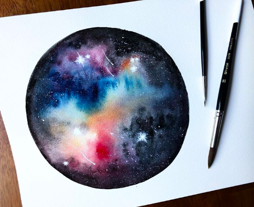 523x428 Painting The Universe A Watercolor Workshop The Lemon Collective