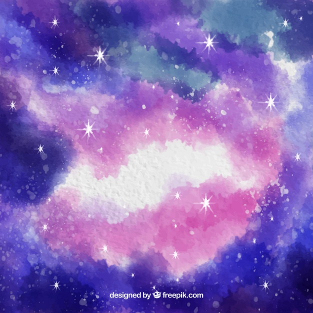 626x626 Bright Watercolor Universe Background Vector Free Download