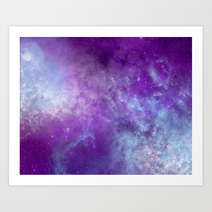 700x700 Purple Cloud Nebula Watercolor Universe Art Print By Fbmovercrafts