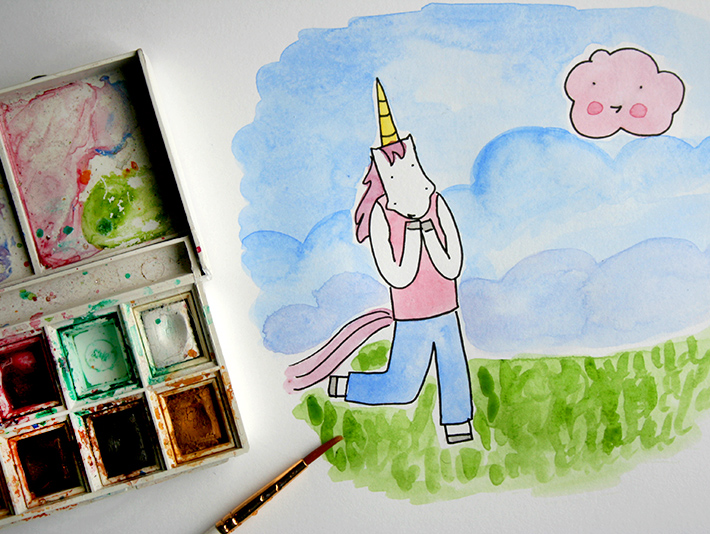 710x534 How To Fix Unwanted Hard Lines And Edges In Watercolor Painting